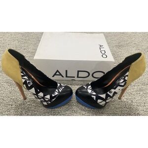 Aldo Strombeck Women's Multi Colored Leather Stiletto Pumps‎ Size 5 (EU 36)